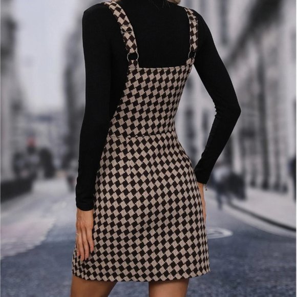 Geo Print Zip Up Overall Dress Without Top - Picture 2 of 6